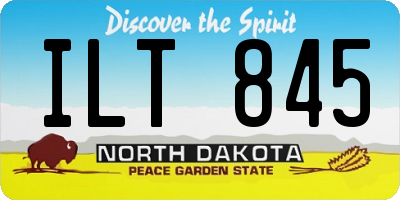 ND license plate ILT845