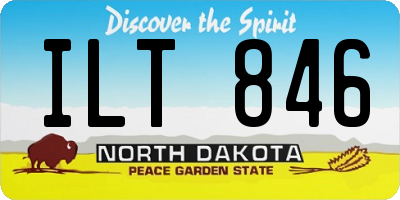 ND license plate ILT846
