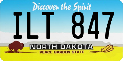 ND license plate ILT847