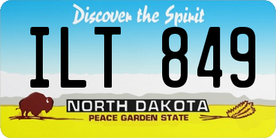 ND license plate ILT849
