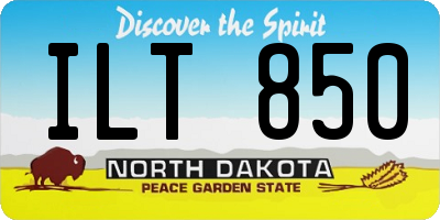 ND license plate ILT850