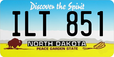 ND license plate ILT851