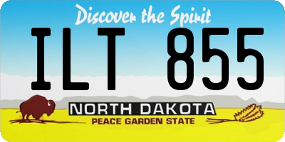ND license plate ILT855