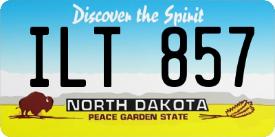 ND license plate ILT857