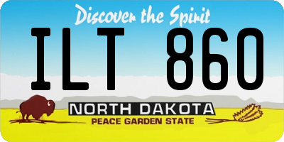 ND license plate ILT860