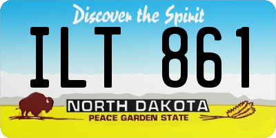 ND license plate ILT861