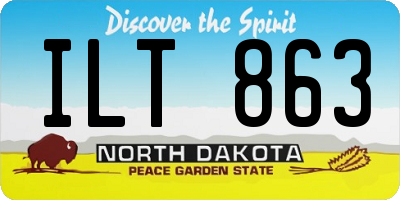 ND license plate ILT863