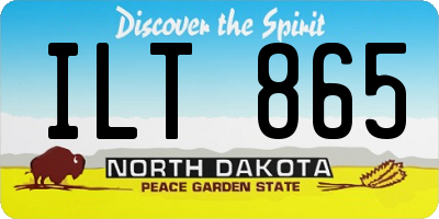 ND license plate ILT865