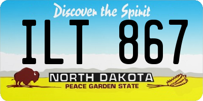 ND license plate ILT867