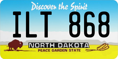 ND license plate ILT868