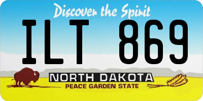ND license plate ILT869