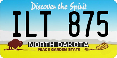 ND license plate ILT875