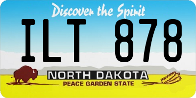 ND license plate ILT878