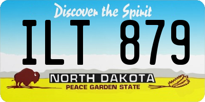 ND license plate ILT879