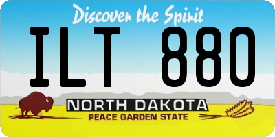 ND license plate ILT880