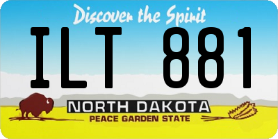 ND license plate ILT881