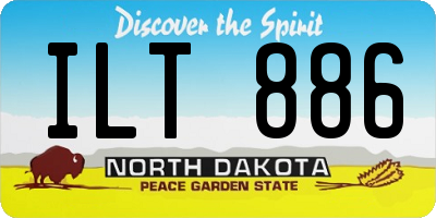 ND license plate ILT886