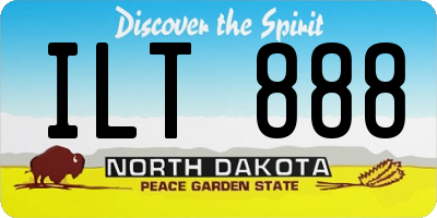 ND license plate ILT888