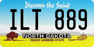 ND license plate ILT889