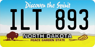 ND license plate ILT893