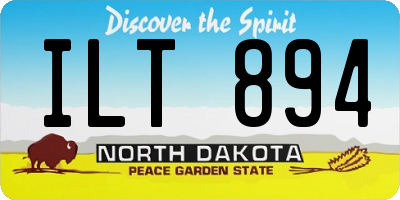 ND license plate ILT894