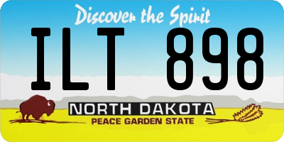 ND license plate ILT898