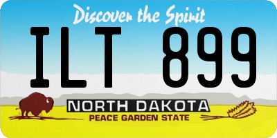 ND license plate ILT899