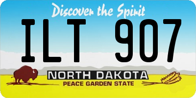 ND license plate ILT907
