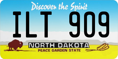 ND license plate ILT909