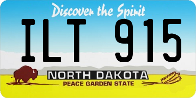 ND license plate ILT915