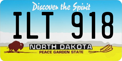 ND license plate ILT918