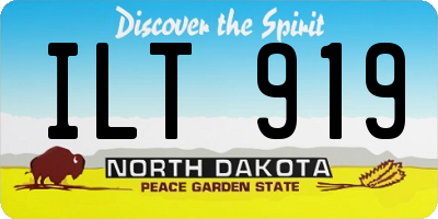 ND license plate ILT919