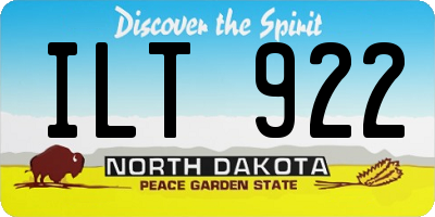 ND license plate ILT922