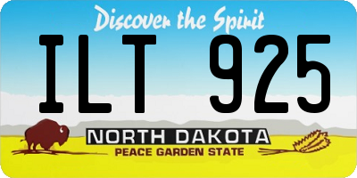 ND license plate ILT925