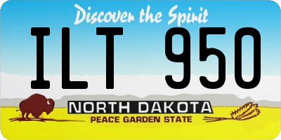 ND license plate ILT950