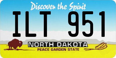 ND license plate ILT951