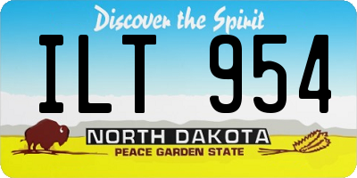 ND license plate ILT954