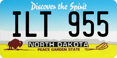 ND license plate ILT955