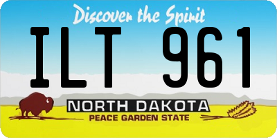 ND license plate ILT961