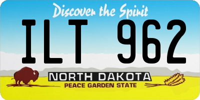 ND license plate ILT962