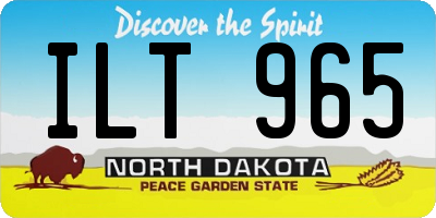 ND license plate ILT965