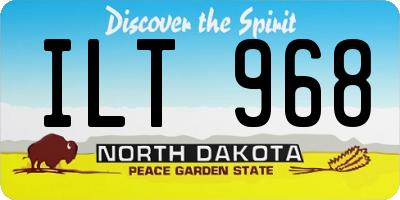 ND license plate ILT968