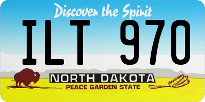 ND license plate ILT970
