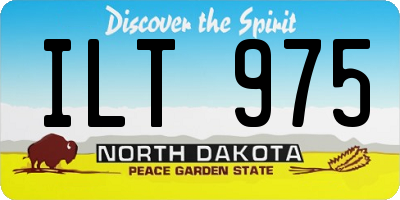 ND license plate ILT975