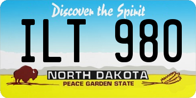 ND license plate ILT980