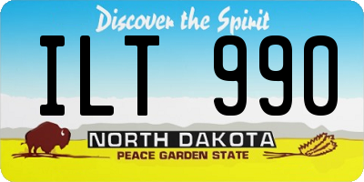 ND license plate ILT990