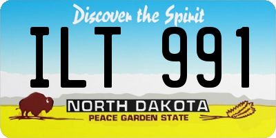 ND license plate ILT991