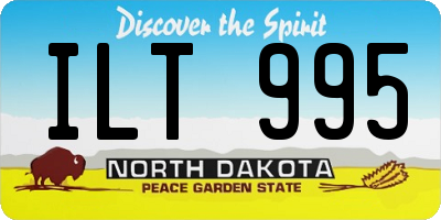 ND license plate ILT995