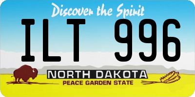ND license plate ILT996