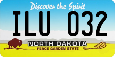 ND license plate ILU032